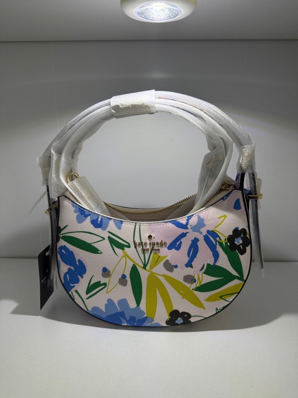 kate spade Floral Crescent Mini Bag - Pink/Blue/Green/Yellow